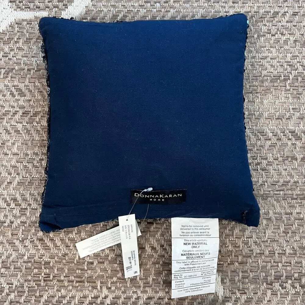 Dona Karan Sapphire Sequin Pillow 12